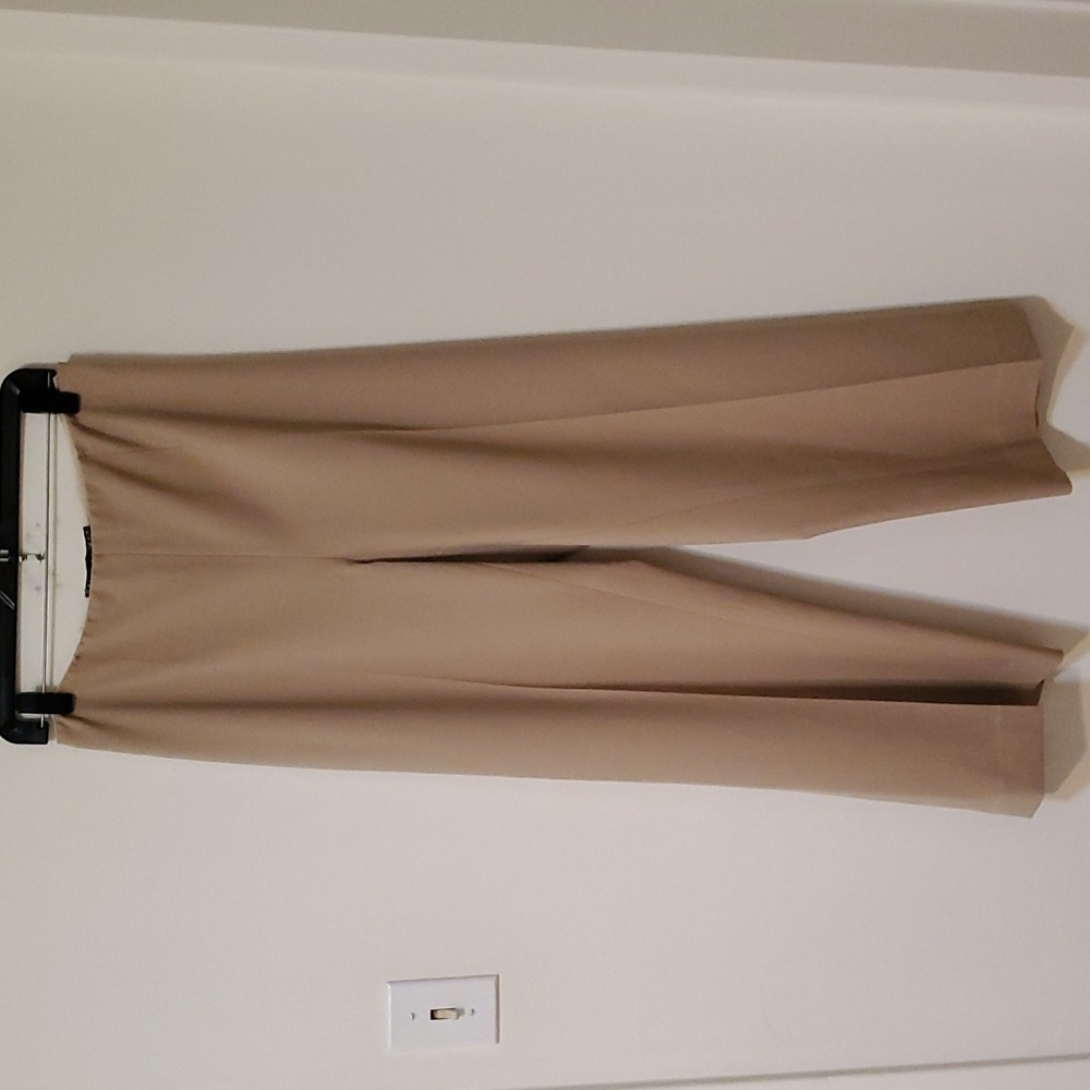 Ralph Lauren Black Label Beige Wide-Leg Pants